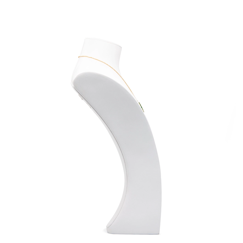 elegant pure white leather resin necklace bust jewelry display organization props exhibition