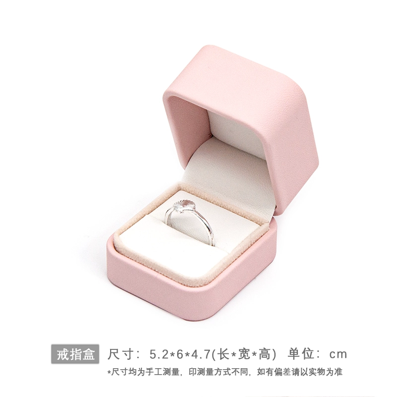 Set kotak perhiasan kulit Pink high-ed dengan kotak gelang kalung anting cincin