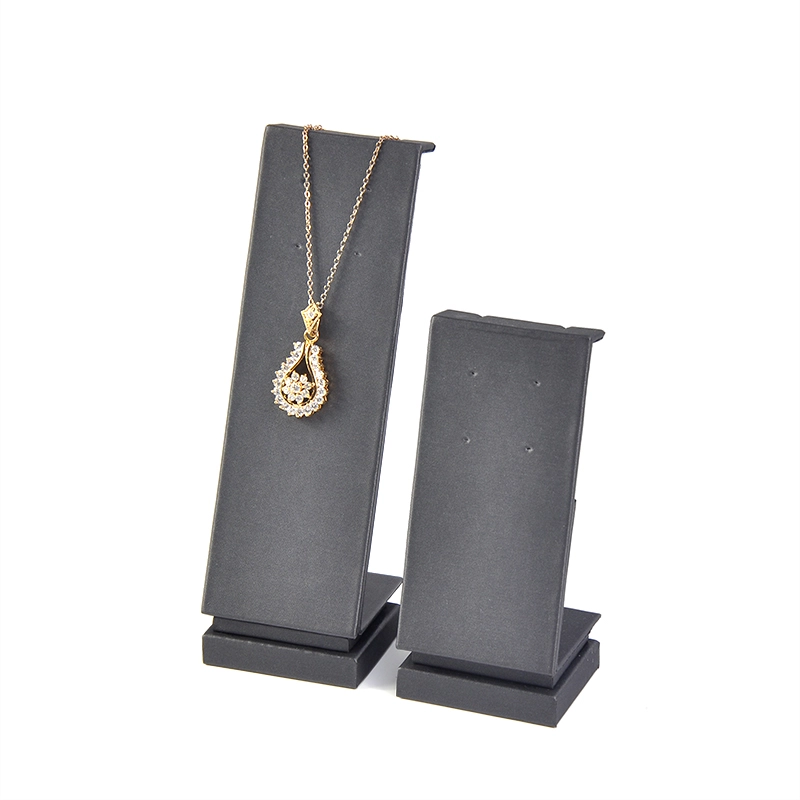 Présentoir de bijoux en cuir, vente directe d'usine, support pour bagues, boucles d'oreilles et colliers, pour magasin de bijoux
