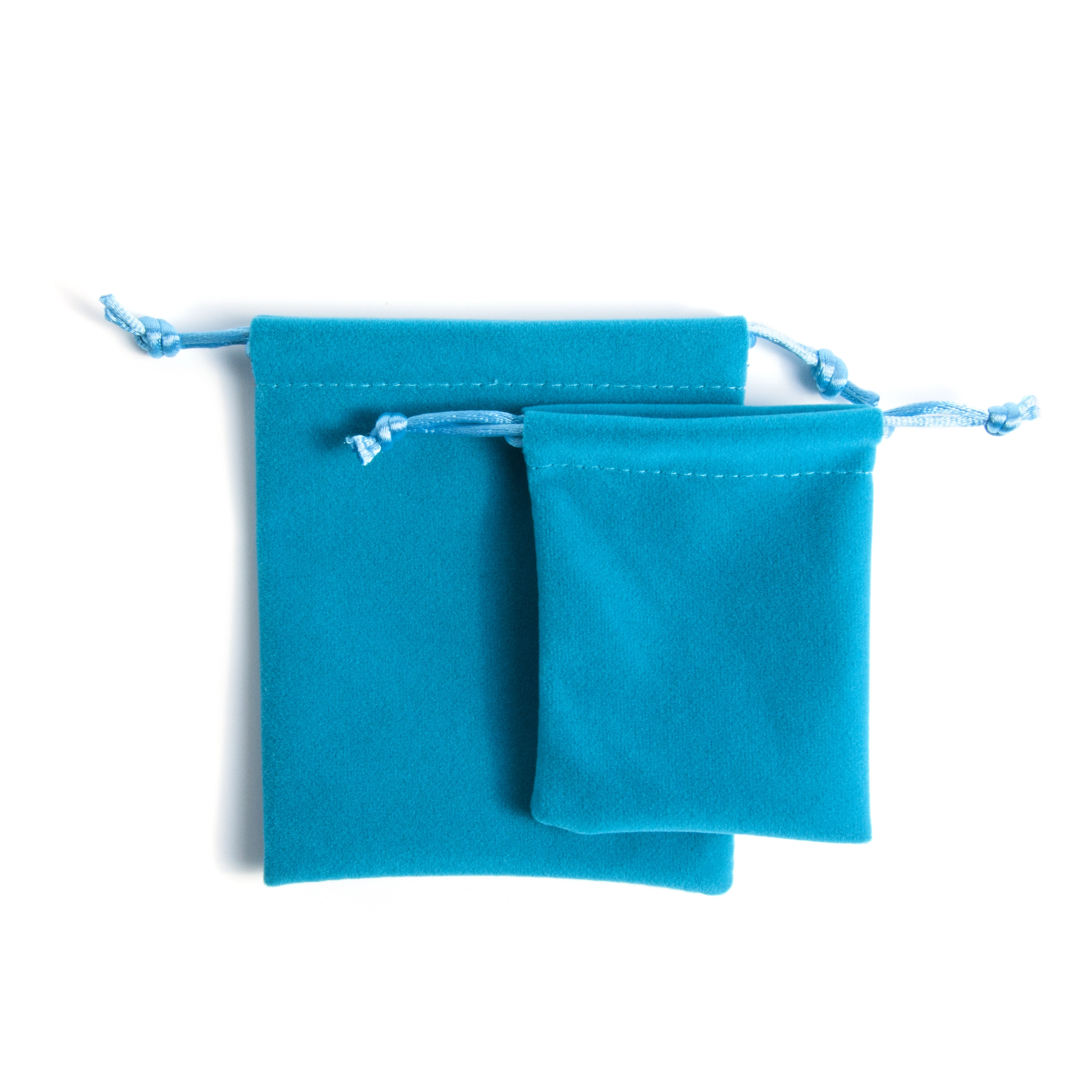 Pochette à bijoux en velours avec cordon de serrage, couleur et logo personnalisés bleu noir