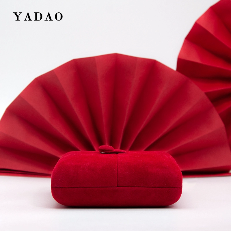 Μικρό MOQ Custom Jewelry Box Velvet Inside Pad Διπλό ανοιγόμενο κουτί με δωρεάν λογότυπο