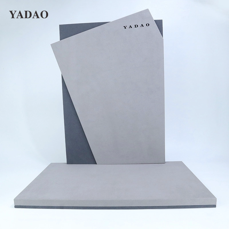 Bộ trưng bày trang sức sợi nhỏ màu xám cao cấp đầy đủ cho phòng trưng bày cửa hàng mới về đồ trang sức khác nhau