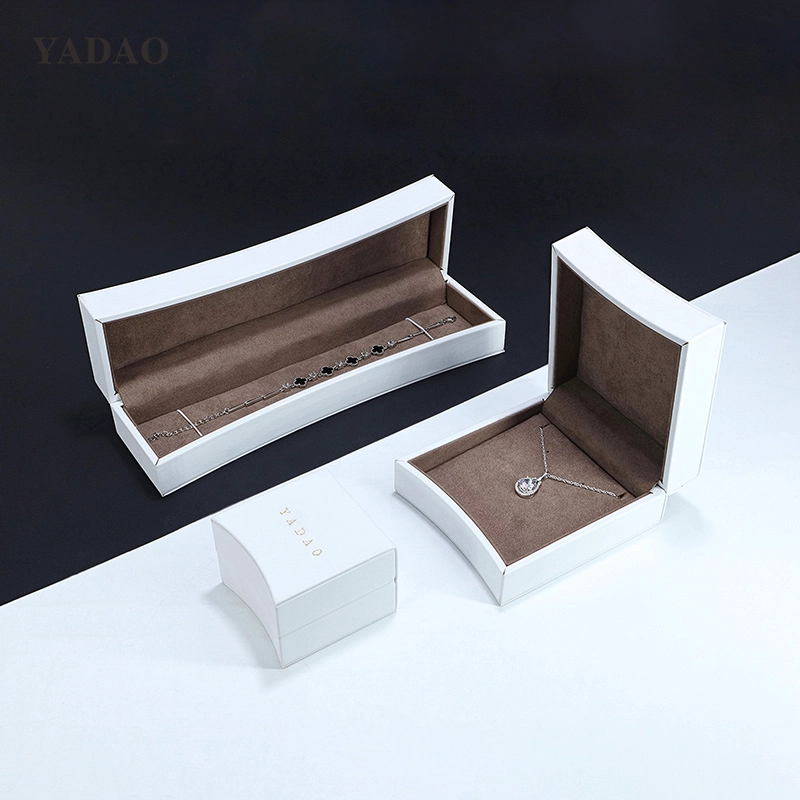 high end gray microfiber jewellery display stands full set for different jewels new store showroom - COPY - rakm69