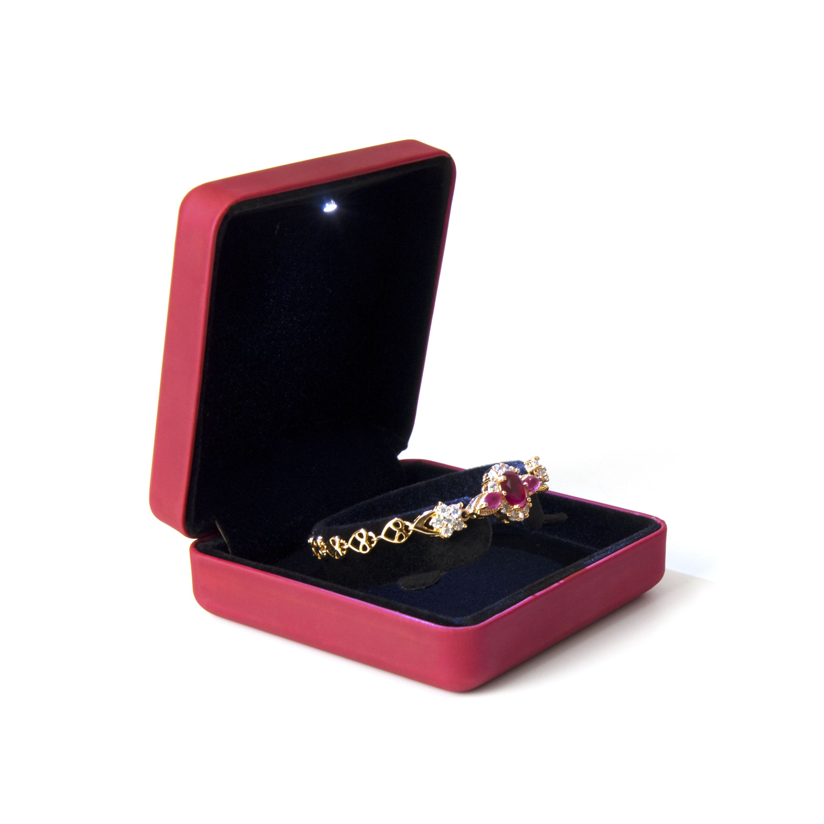 Banayad na Kahon ng Alahas Pu Leather Packaging Custom na Kulay ng Singsing Hikaw Necklace Bracelet Bangle Box