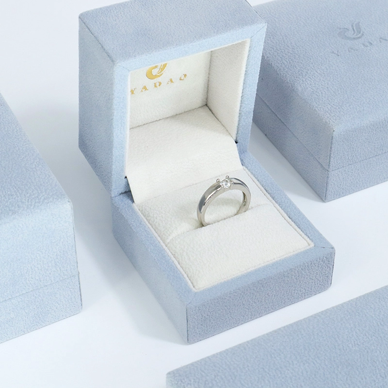 Gratis design luksus smykkeskrin brugerdefineret farve granulær fløjl ring øreringe halskæde armbånd armbånd boks