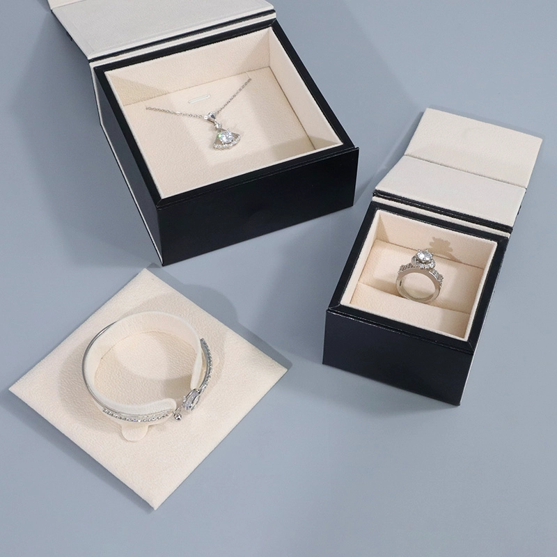 Jewelry Box Magnet Flip Box na may Regalo Ribbon Big Pearl Necklace Box