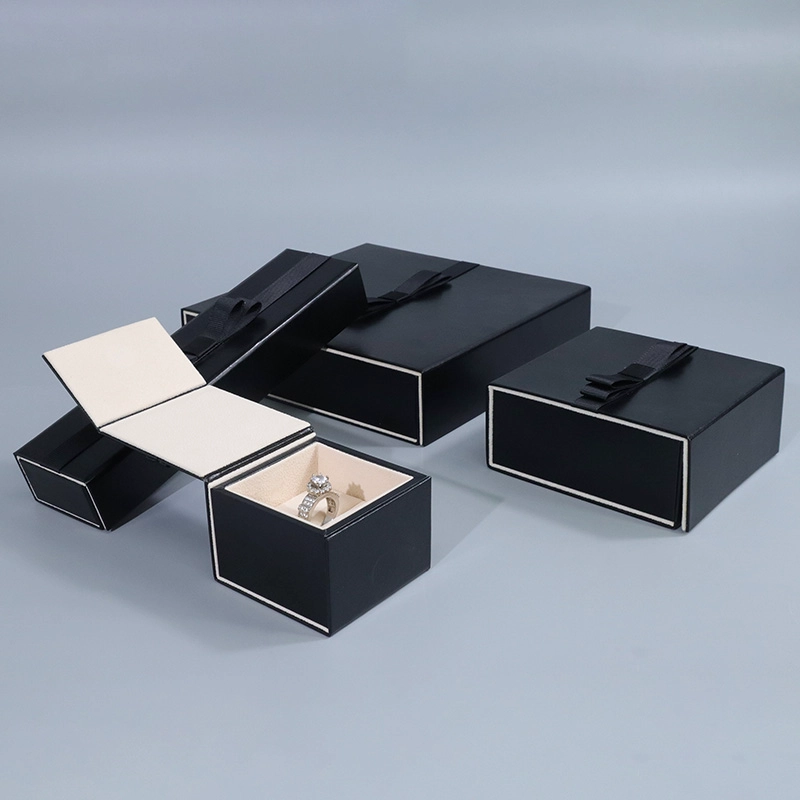 Jewelry Box Magnet Flip Box na may Regalo Ribbon Big Pearl Necklace Box