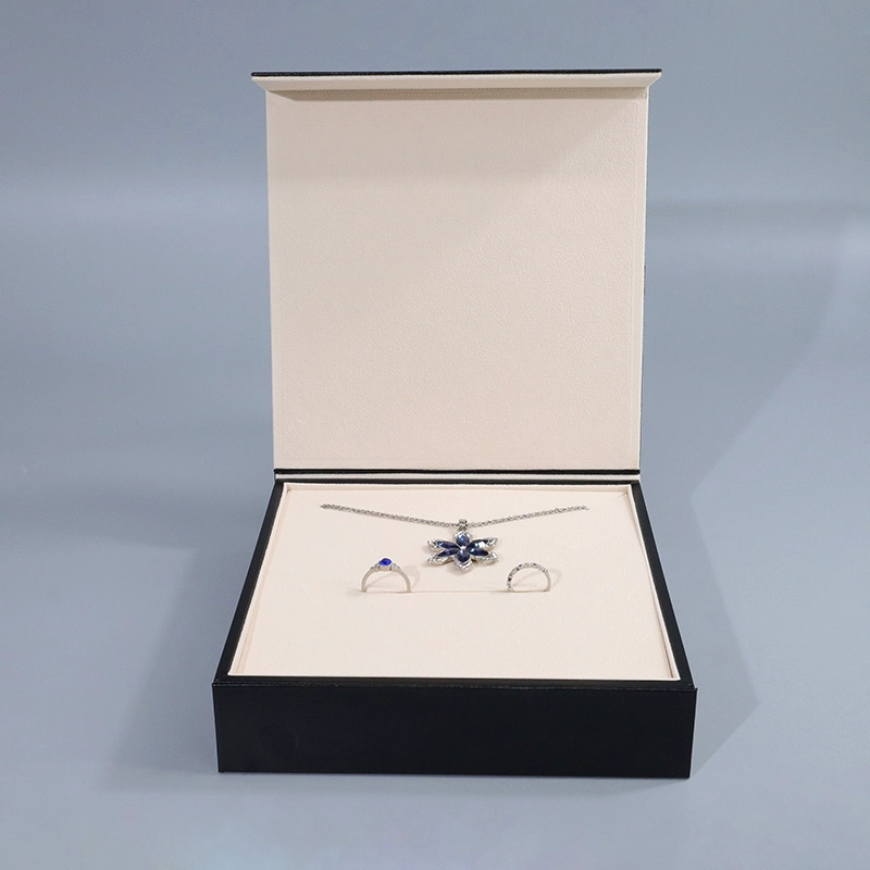 Jewelry Box Magnet Flip Box na may Regalo Ribbon Big Pearl Necklace Box