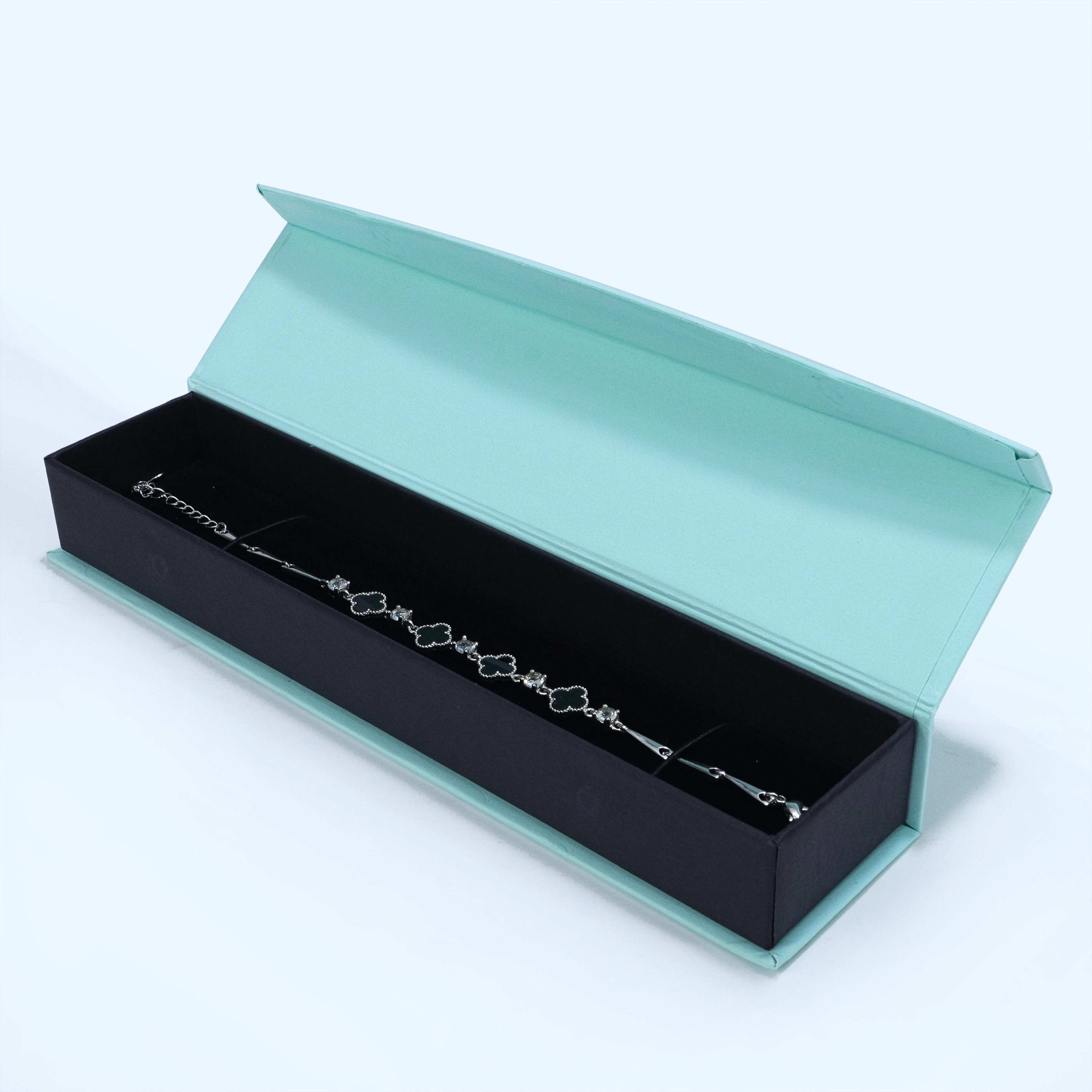 Aangepaste sieraden doos magneet flap papier doos voor ring oorbellen ketting armband