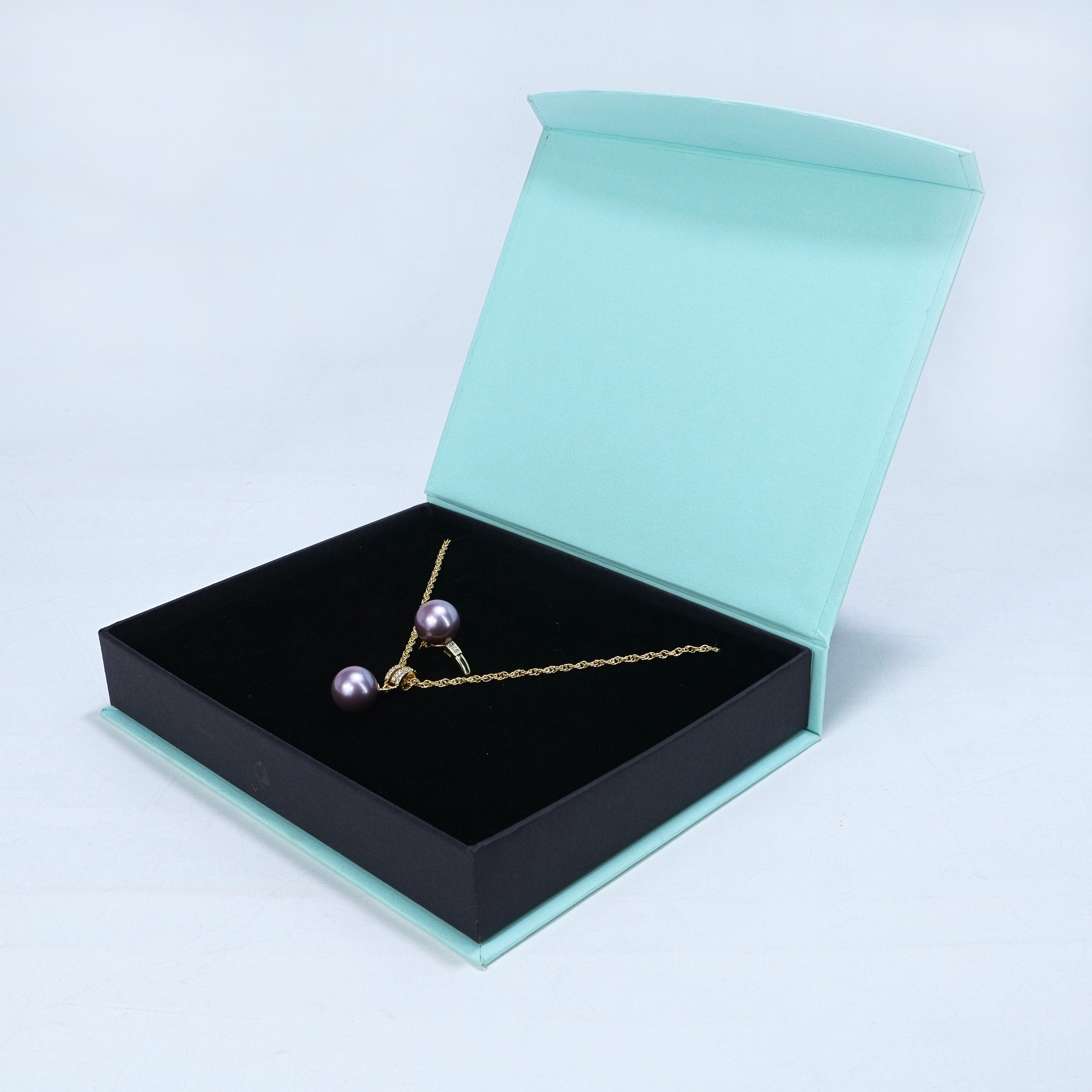 Aangepaste sieraden doos magneet flap papier doos voor ring oorbellen ketting armband