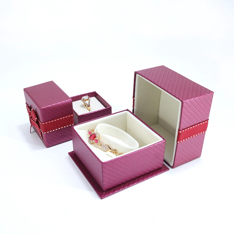 Custom Jewelry Box with Decorative Ribbon Custom Size Color