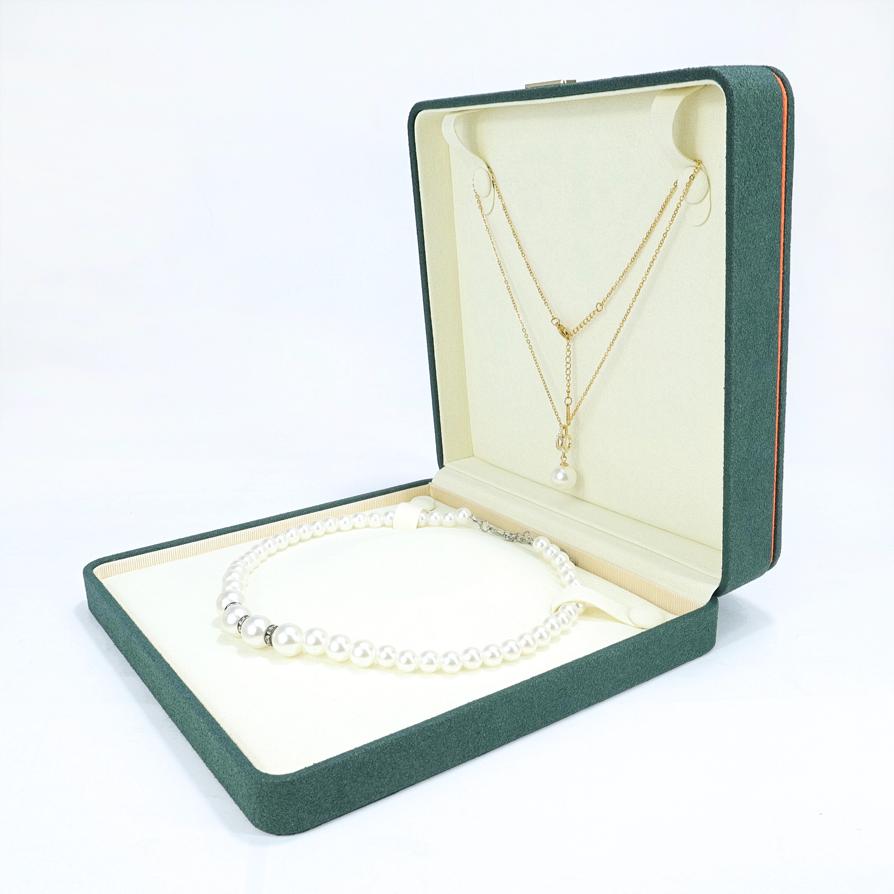Microfiber Jewelry Box Custom Color Logo Alahas Storage Box Maliit Katamtamang Malaking Sukat