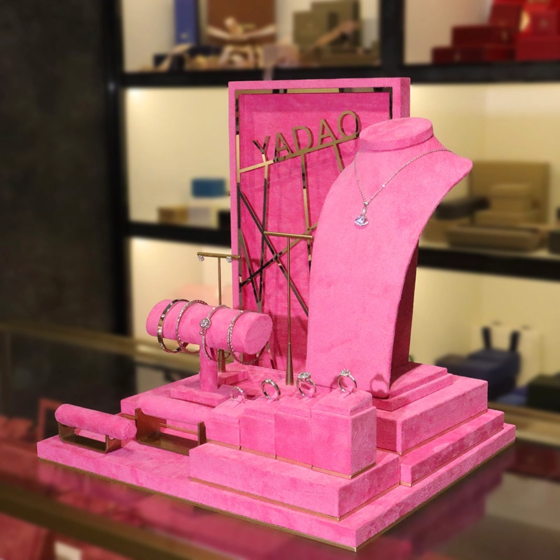 Factory Custom Jewelry Display Set Suede Display Customize Color Size Logo
