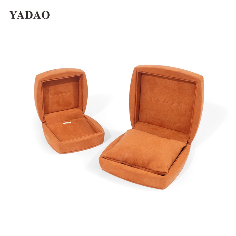 Eyes catching High-end expensive luxurious fine jewelry set customized limited edition suede microfiber packaging box