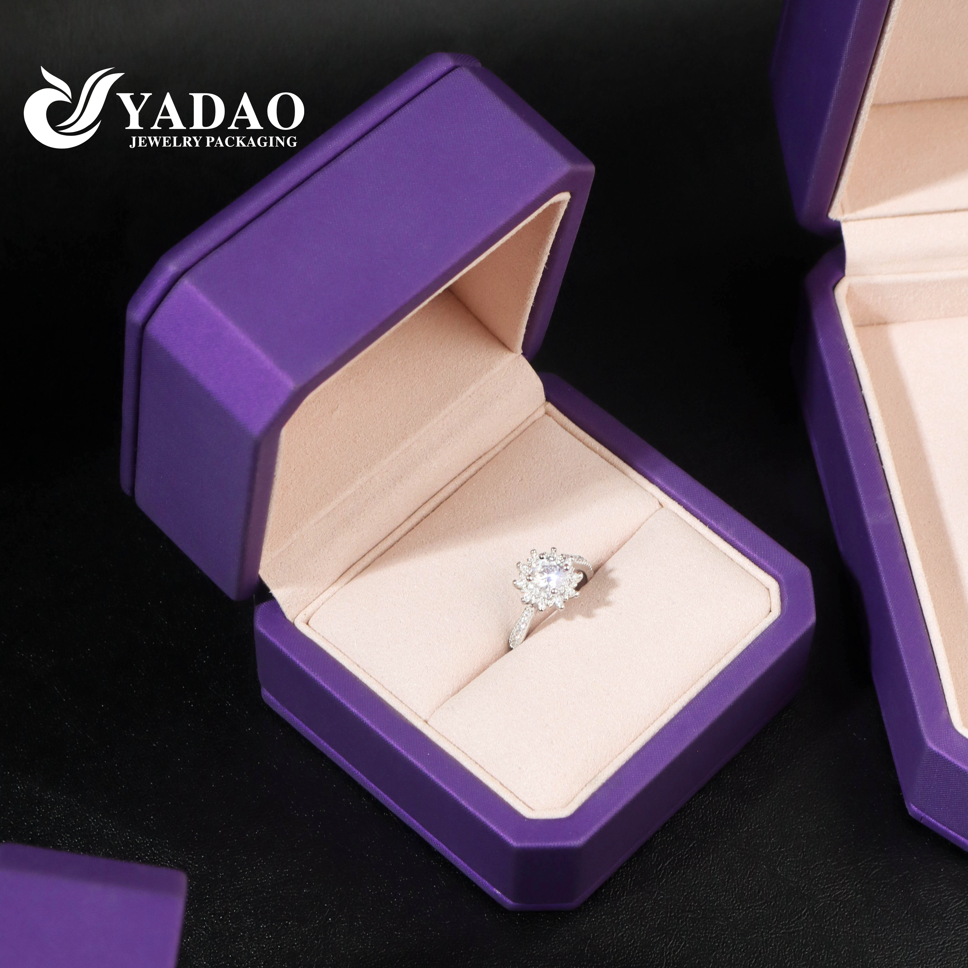 Custom luxury jewelry boxes premium microfiber elegance style fashion branded packaging set - COPY - 580mml
