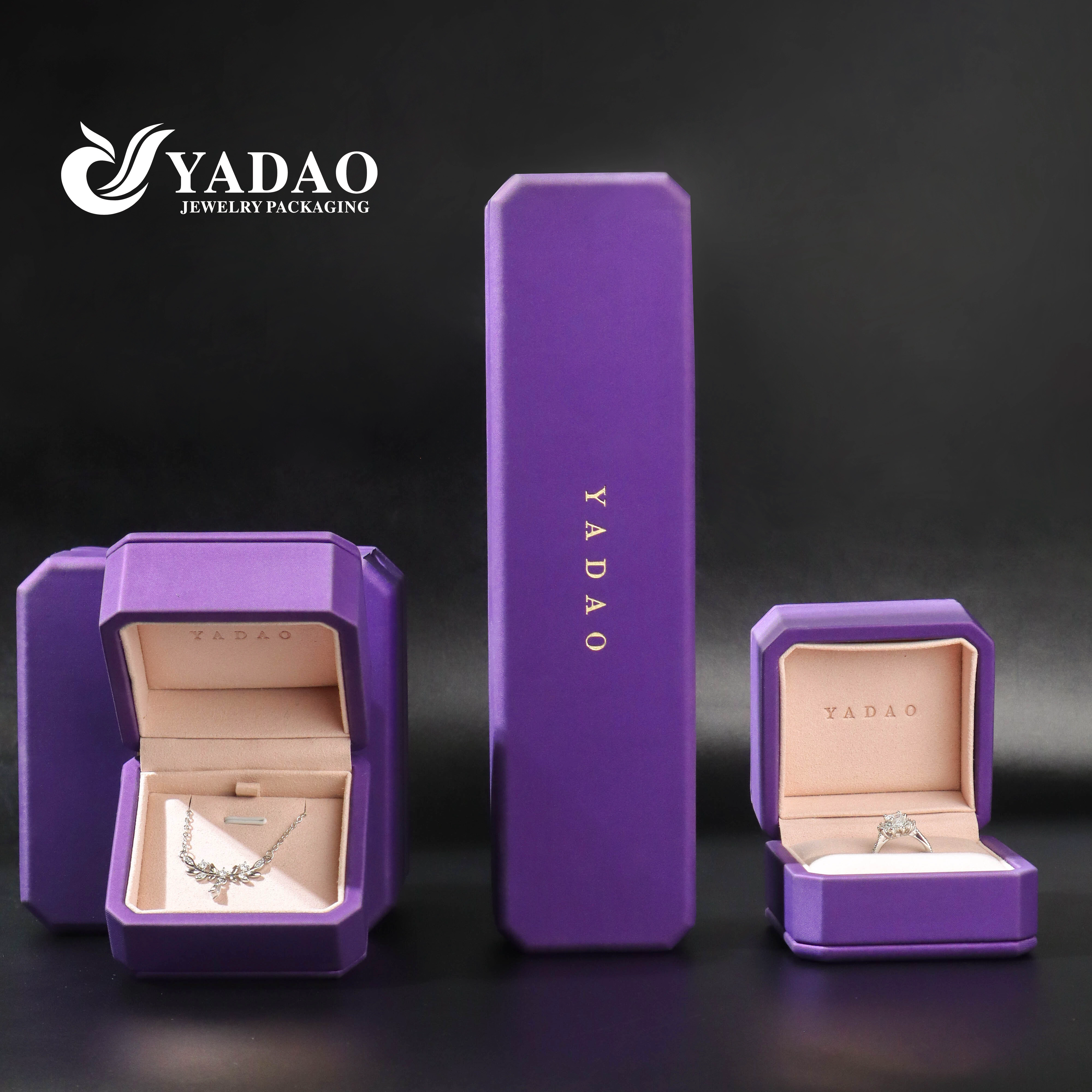 Custom luxury jewelry boxes premium microfiber elegance style fashion branded packaging set - COPY - 580mml