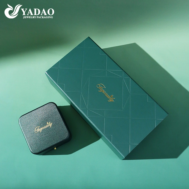 Conjunto de envases de regalo de cuero de moda de moda y joyas finas ecológicas