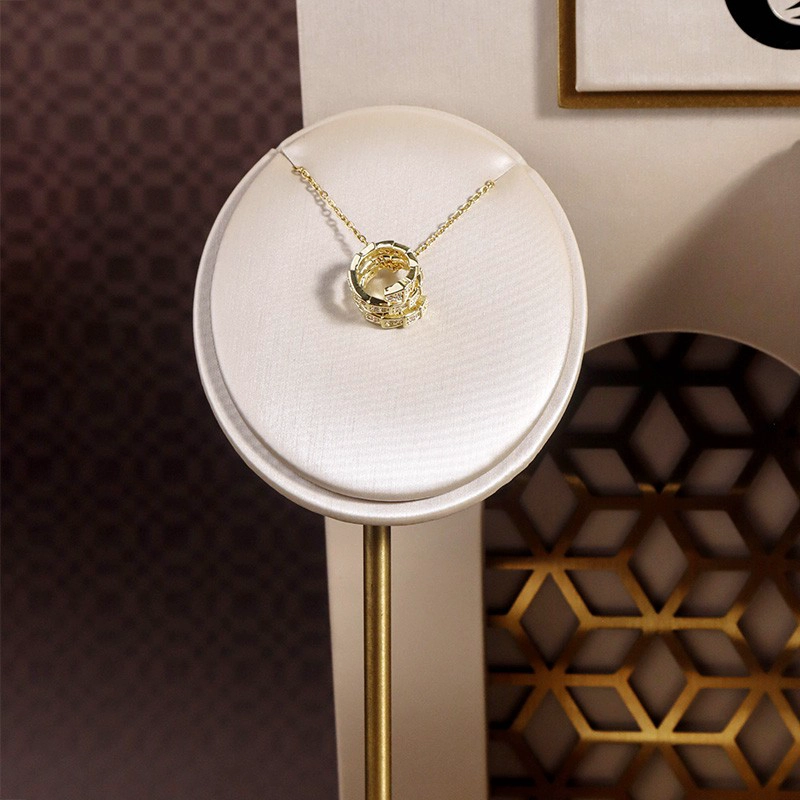 Metal Texture Champagne Gold Leather Jewellry Exhibition Shop Show Props Juego de accesorios