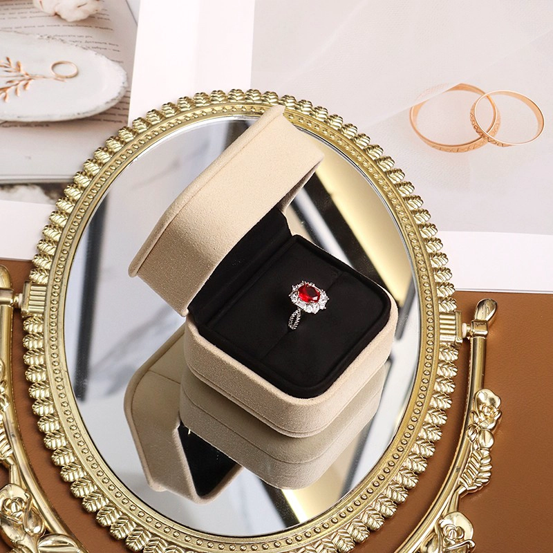 Skräddarsydd ring diamant smyckeskrin skattskyddare yttre förpackning pappersfodral