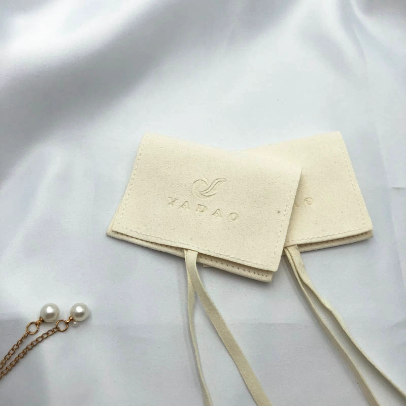 Yadao sacchetti di gioielli in microfibra con busta piatta di lusso con logo per portagioie