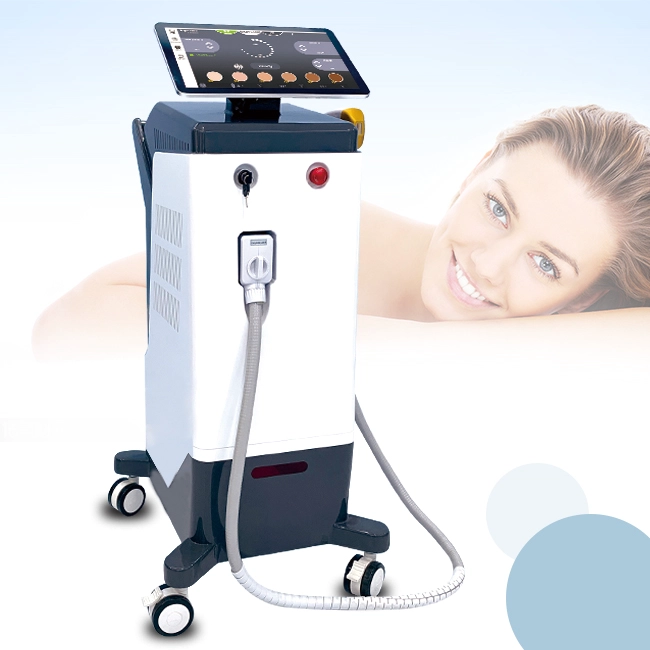 Máquina de depilação a laser de diodo laser de comprimento de onda triplo para salão de beleza 808nm