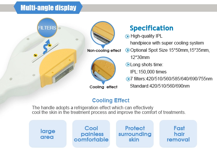 Máquina de rejuvenecimiento de la piel ipl elight máquina láser ipl dispositivo de belleza para el cuidado de la piel