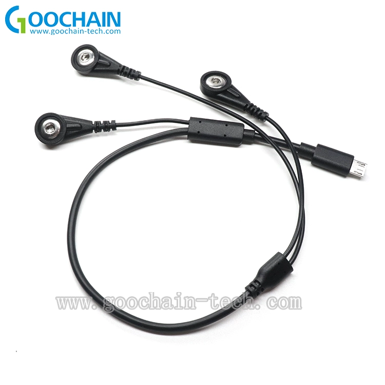 Cina Cavo ECG Micro USB a 4,0 mm Femmina ECG Pulsante a scatto produttore