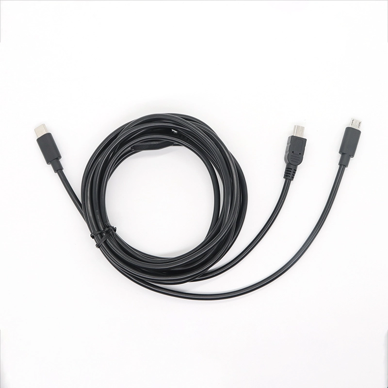 China Benutzerdefinierter Splitter USB-Typ C-Stecker zu Micro USB 5Pin Male  Mini USB 5Pin-Kabel Hersteller