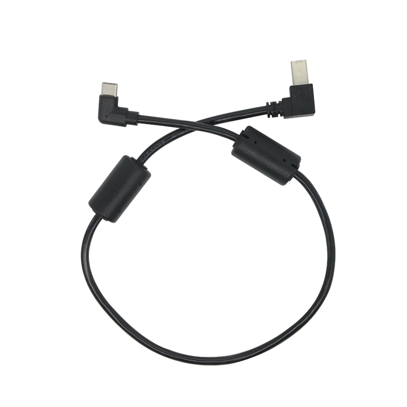 China 90 graden USB 2.0 Type C naar USB B Printerkabel met ferrietkern fabrikant