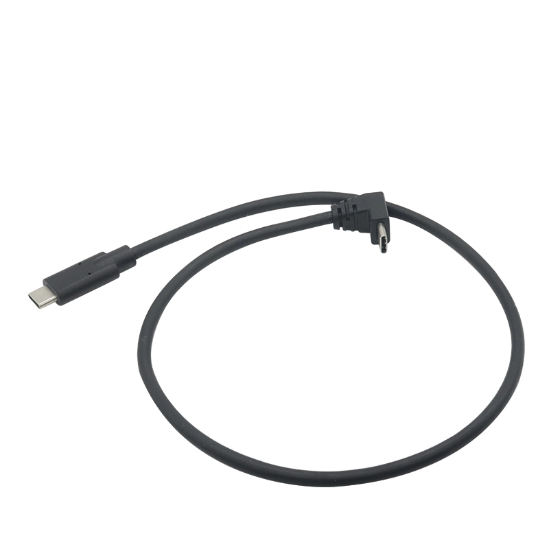 China OEM ODM Up angle USB 3.1 Type C male to Straight USB C male cable manufacturer