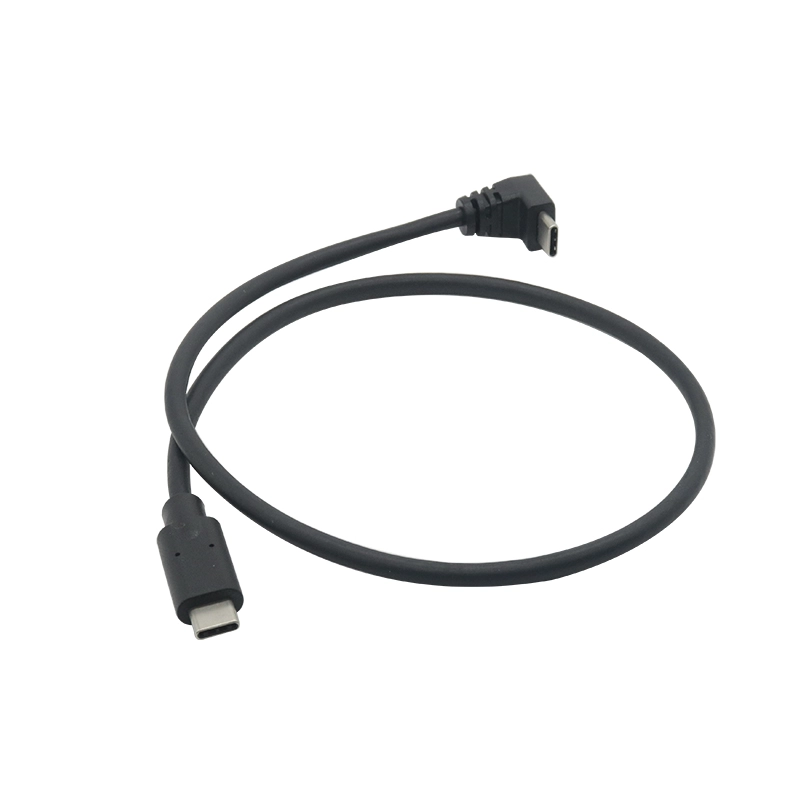 China OEM ODM Up angle USB 3.1 Type C male to Straight USB C male cable manufacturer