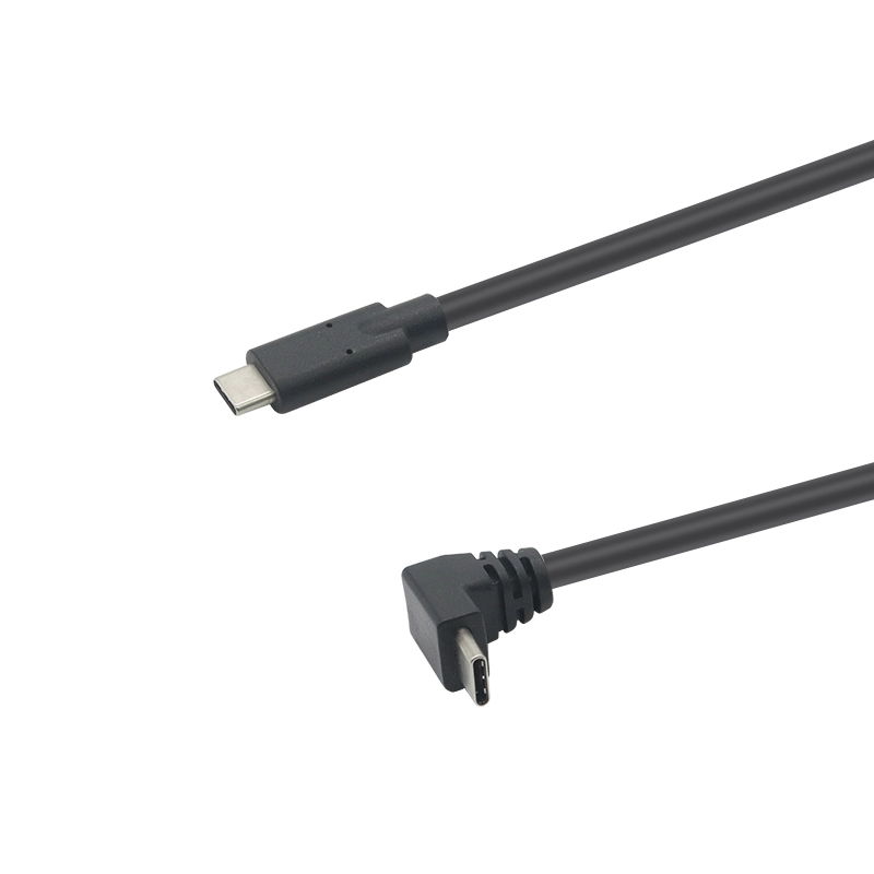 China OEM ODM Up angle USB 3.1 Type C male to Straight USB C male cable manufacturer