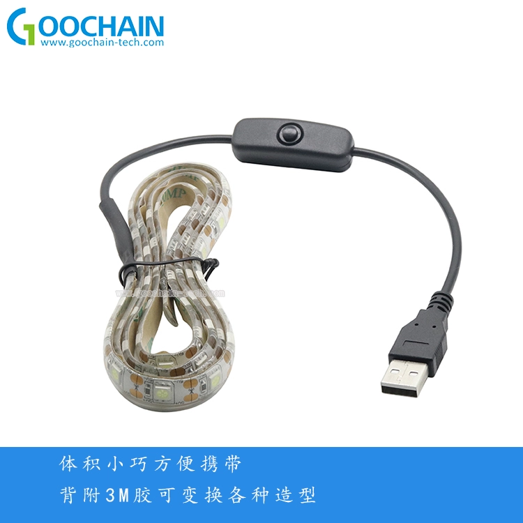 China Custom USB LED Switch Strip Light Legal Quente Branco 5V À Prova D \'Água Camping Luz fabricante
