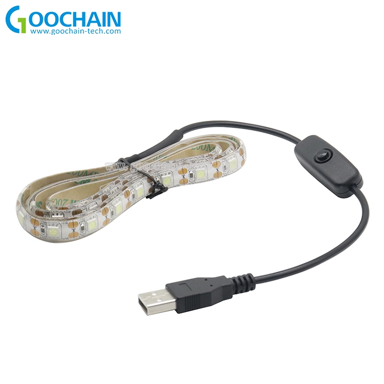 China Custom USB LED Switch Strip Light Legal Quente Branco 5V À Prova D \'Água Camping Luz fabricante
