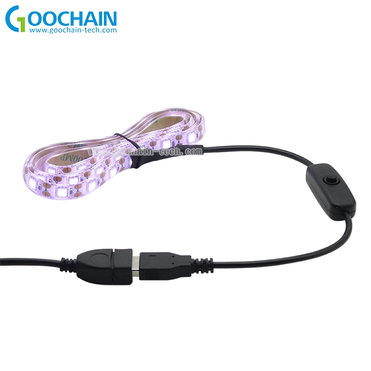 China Custom USB LED Switch Strip Light Legal Quente Branco 5V À Prova D \'Água Camping Luz fabricante