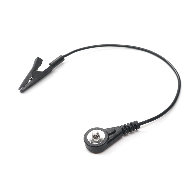 China Custom 4.0mm male medical ecg snap button to small alligator clip cable manufacturer