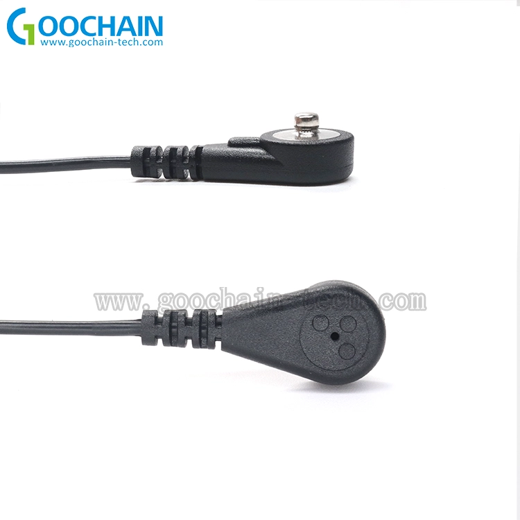 China Custom 4.0mm male medical ecg snap button to small alligator clip cable manufacturer