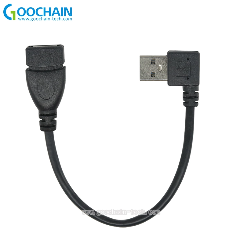 China SuperSpeed Right angle USB 3.0 Male to Female Extension Data Cable manufacturer
