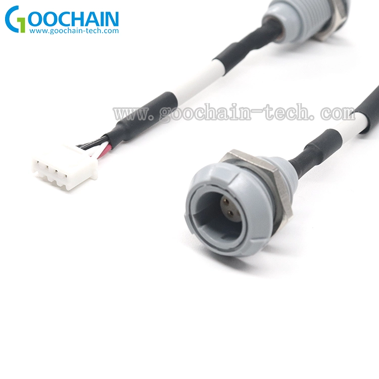 China LEMO 4PIN Fedal Monitor Lead Fio com Botão ECG EKG Snap e 2.0mm ECG Eletrodo Pins fabricante