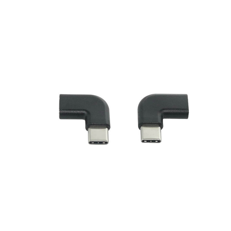China Adaptador USB C de ângulo reto, extensor de 90 graus PD 100W de carga rápida tipo C macho para adaptador de extensor feminino fabricante