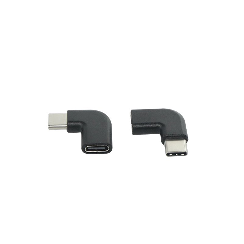 China Adaptador USB C de ângulo reto, extensor de 90 graus PD 100W de carga rápida tipo C macho para adaptador de extensor feminino fabricante