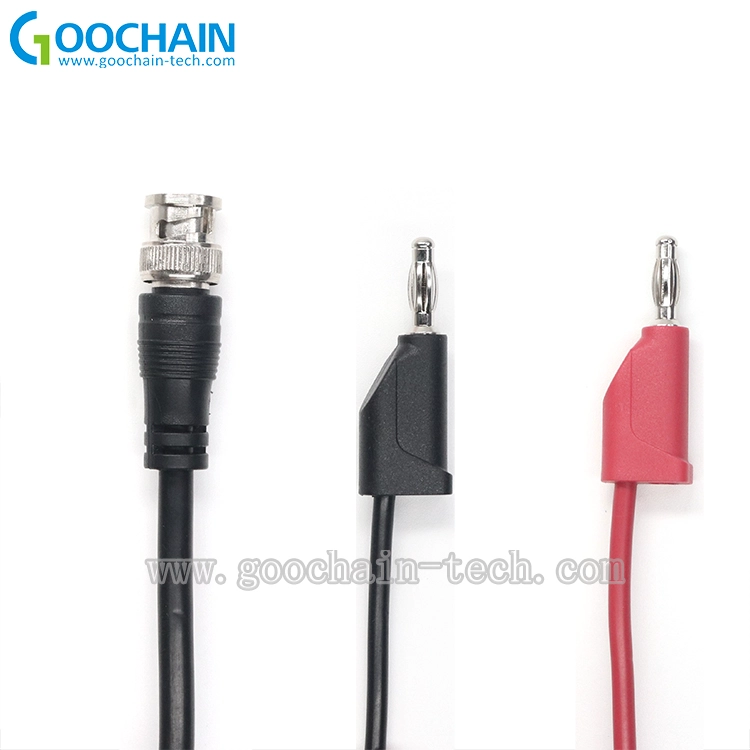 China BNC Macho para cabo de plugue banana empilhável de 4 mm fabricante