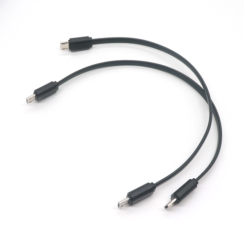 Çin Düz erişte mikro USB Erkek erkek otg adaptör kablosu üretici firma