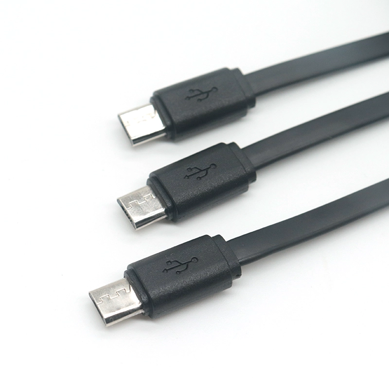 Çin Düz erişte mikro USB Erkek erkek otg adaptör kablosu üretici firma