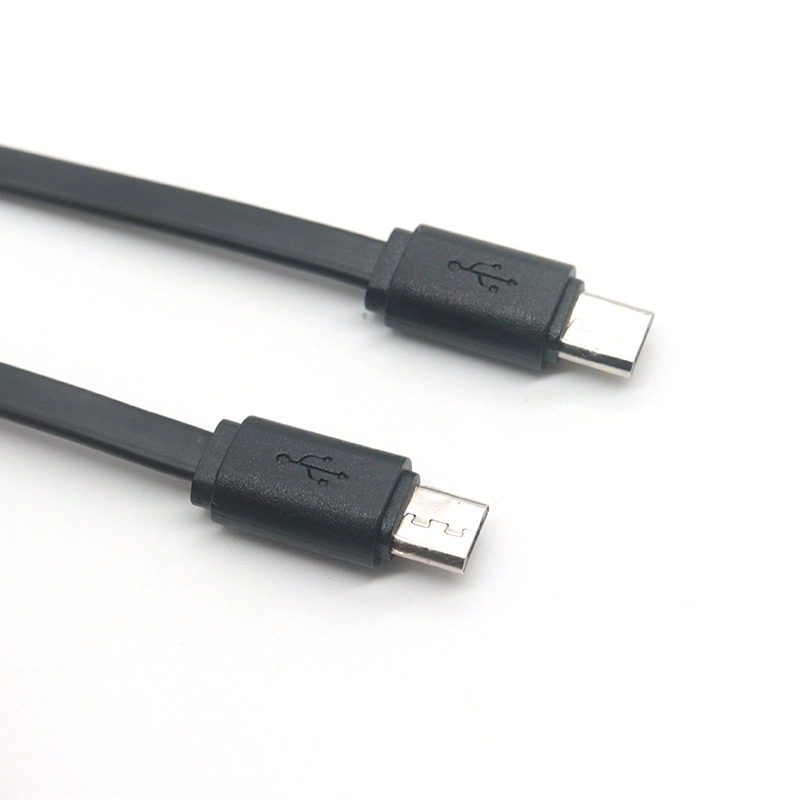 Çin Düz erişte mikro USB Erkek erkek otg adaptör kablosu üretici firma