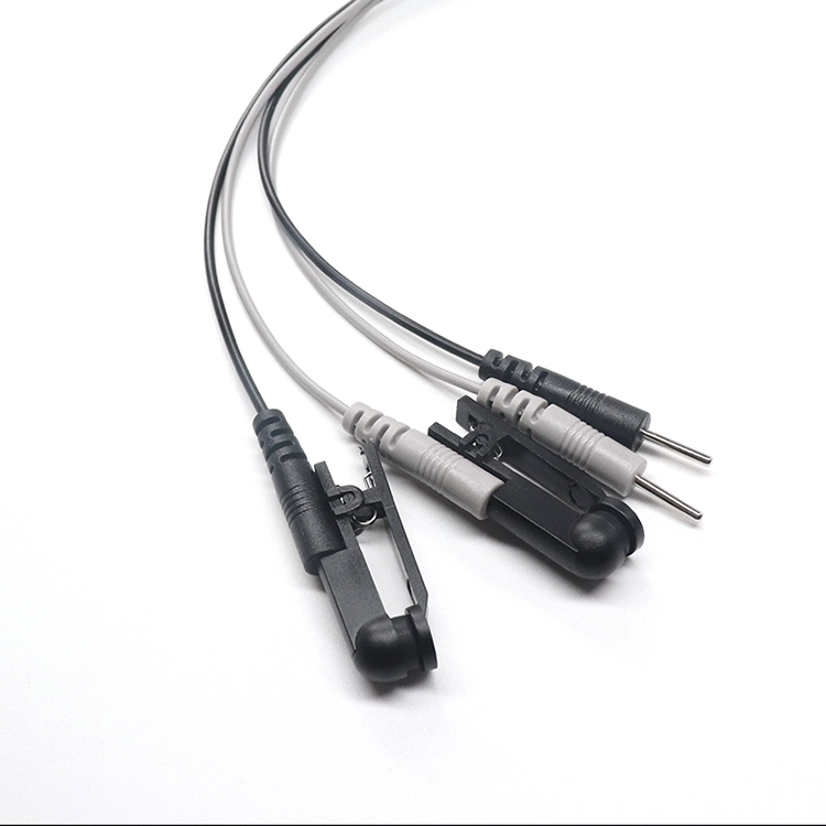 Chine USB Type C personnalisé mâle à 4 broches d'électrode de 2,0 mm Câble ECG EMG EKG pour les machines de l'unité TENS fabricant