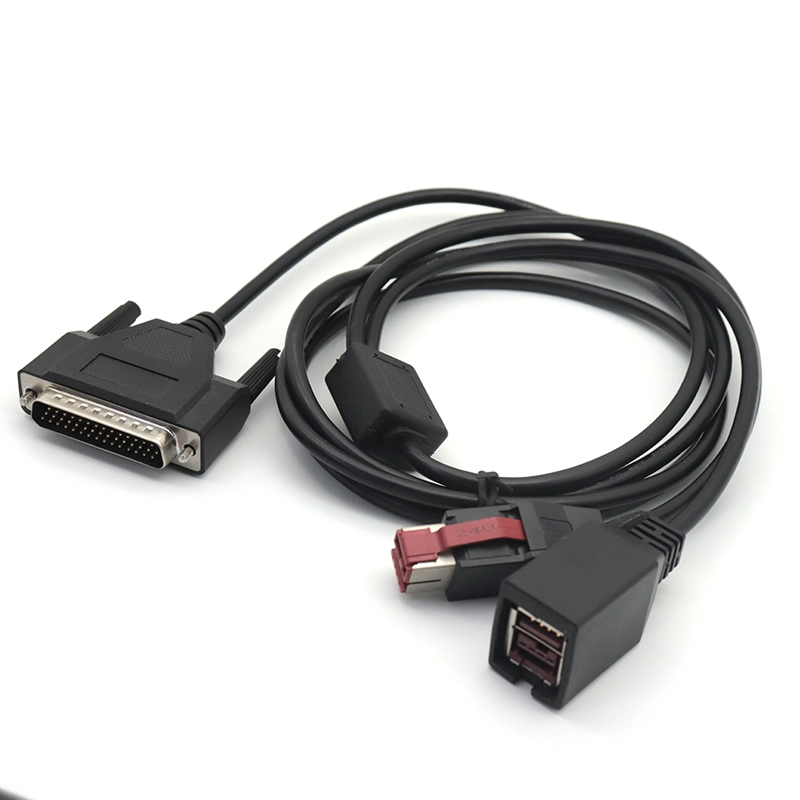China Benutzerdefinierter DB44-Stecker auf 24-V-USB-Stecker  24-V-USB-Buchsen-Splitterkabel Hersteller