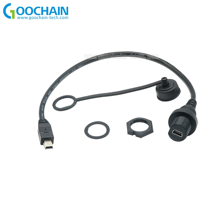 China waterproof Mini USB Car Mount Dash Flush Extension Cable for Car, Boat, Motorcycle, Truck Dashboard manufacturer