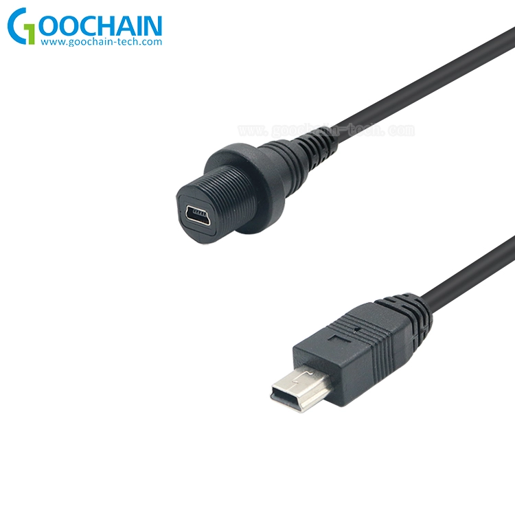 China waterproof Mini USB Car Mount Dash Flush Extension Cable for Car, Boat, Motorcycle, Truck Dashboard manufacturer