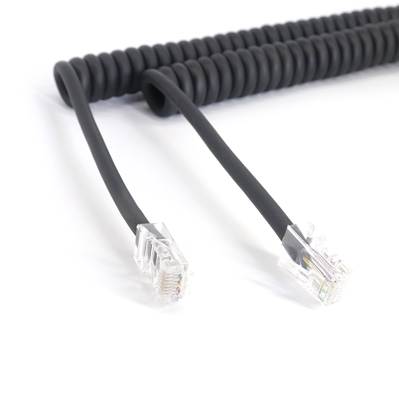 Cina Cavo Ethernet RJ9 RJ11 RJ12 RJ45 RJ50 avvolto a spirale produttore